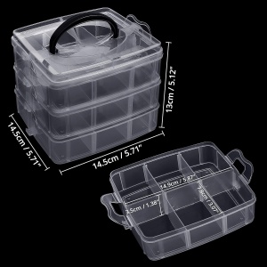Set ata de broderie, Handi Stitch, 150 fire colorate, polieste/bumbac, 30 ace, organizator transparent 14.5 x 14.5 x 13 cm, accesorii, Multicolor - Img 7
