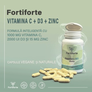 Supliment alimentar Happiness MIX 3Biotics, Fortiforte, 60 capsule - Img 3