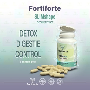 Supliment alimentar pentru slabit SLIMshape Cicoare Extract, Fortiforte, 60 capsule - Img 4
