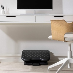 Suport ergonomic pentru picioare reglabil, Navaris, negru, 35x28.5x16.8 cm - Img 2