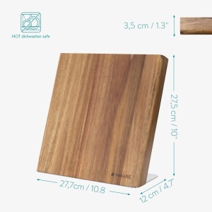 Suport magnetic pentru cutite din lemn de salcam, 27.7 x 27.5 cm, 47366.01 - Img 6