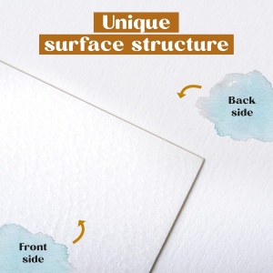 Bloc desen cu hartie pentru acuarela, Tritart, A2, 300 g/m², 14 file - Img 5