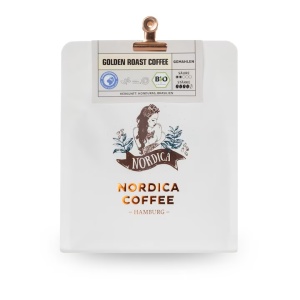 Cafea macinata Nordica Coffee, BIO, GOLDEN ROAST COFFEE 250 g, RO-ECO-026