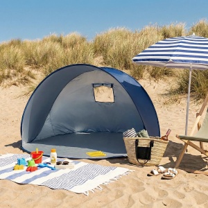 Cort de plaja pentru 2 persoane, cort de mare, cort de camping Easy, Albastru - Img 2