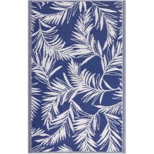Covor pentru exterior JEMIDI, 120x180cm, polipropilena, rezistent la intemperii, usor de curatat, pentru balcon/terasa, Albastru inchis - Img 2