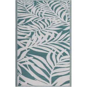 Covor pentru exterior JEMIDI, 120x180cm, polipropilena, rezistent la intemperii, usor de curatat, pentru balcon/terasa, Verde inchis - Img 3