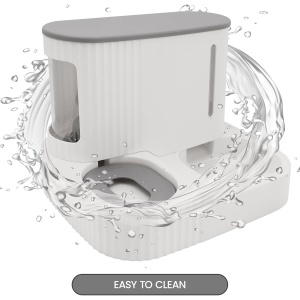 Dispenser apa si hrana automat 2 in 1 Belle Vous, 850 ml, functie gravitationala, 30 x 26 x 22 cm, pentru caini si pisici, antiderapant, hrana umeda/uscata, Alb - Img 2