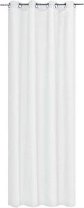 Draperie opaca Stella cu inele Jemidi, 140 x 245 cm, Alb, Poliester, 55283.02.01