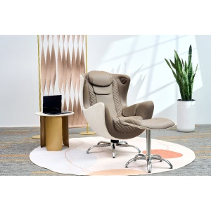 Fotoliu de masaj electric cu taburet, functie de incalzire, masaj 2D, 110 x 68 x 110 cm, maro - Img 12