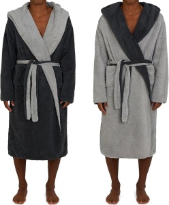 Halat de baie reversibil pentru barbati Jemidi, M, Gri / Albastru, Poliester, 55435.25.2 - Img 6