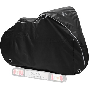Husa impermeabila de bicicleta TeamObsidian, pentru 1 biciclete, L, material rezistent Oxford 300D, protectie UV, Negru