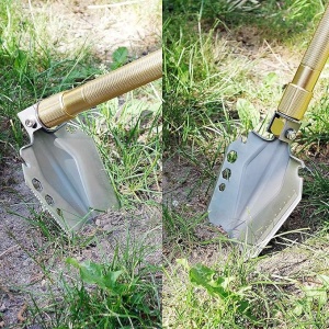 Lopata pliabila cu 12 functii, Lopata extrem de stabila, multifunctionala in aer liber cu lama reglabila pentru lucrul in gradina sau camping - Img 2