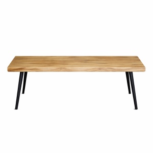 Masuta de cafea Kiwari® Daro, MDF si Metal, 120×60×45 cm, Design Industrial Modern, Stejar & Negru - Img 9