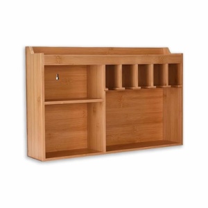 Organizator de scule electrice, TOOLZILLA. montare pe perete, cu 5 sloturi agatare, depozitare solida a sculelor din lemn, garaj, atelier, depozit