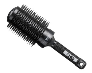 Perie de par rotuda, H&S, Profesionala, pentru uscarea si coafarea parului, 53 mm, perii de mistret, Nano Tehnologie, Maner Ergonomic, Negru