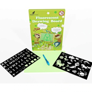 Placa magica de desen, magnetica, Noa Store, lumineaza in intuneric, verde