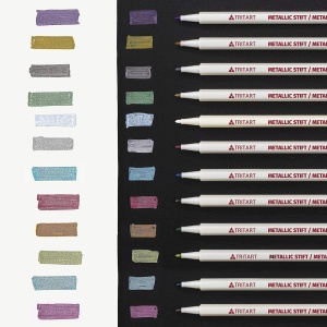 Set 12 carioci metalice profesionale Tritart, Nepermanent, Multicolor - Img 4