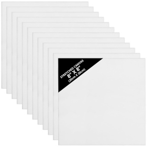 Set 12 panze patrate preintinse Kurtzy, 20x20cm, alb, 3mm grosime