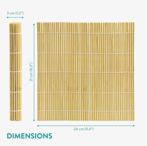 Set 16 piese kit sushi Navaris pentru incepatori, tava bambus, 24x15x2 cm, 60621.01 - Img 2