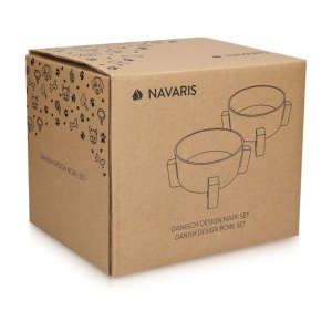 Set 2 Boluri pentru pisici si caini cu suport din bambus Navaris, 850 ml, Verde, 48350.07 - Img 3