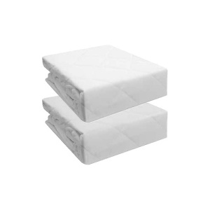 Set 2 huse de protectie saltea HOMELEVEL, impermeabila 100%, 90 x 200cm, din bumbac, lavabila la masina, Alb