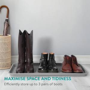 Set 3 tavite pentru incaltaminte Navaris, 76x38x3 cm, gri, utilizare interior/exterior - Img 3