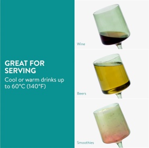 Set 4 Pahare Vin Navaris, 400 ml, cu picior, verde, design modern, 56212.05 - Img 4
