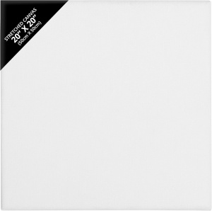 Set 4 panze de pictura KURTZY, 50x50cm, bumbac, 3mm, alb - Img 6