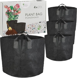 Set 4 saci pentru plante, BeGreat, 20 L, cu manere, pentru gradinarit