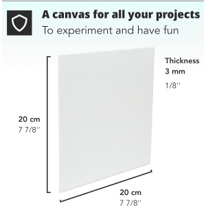 Set 5 panze pictura H&S, 20x20cm, bumbac 100%, rama lemn pin - Img 3