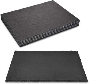 Set 6 tavi din ardezie Navaris, 38x28 cm, design natural, non-zgarieturi, 47683.06.01