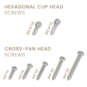Set 850 de suruburi autofiletante Belle Vous, M2.6–M4, pentru lemn, metal si reparatii, cutie organizatoare, din otel, cap hexagonal si plat, Argintiu - Img 2