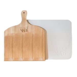 Set de pizza, lopata din lemn 29.5 x 28 cm, piatra de copt 38 x 30 cm, DOLCE MARE - Img 2