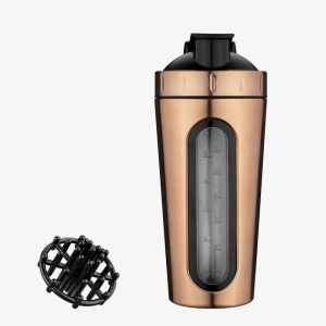Shaker pentru proteine din otel inoxidabil Navaris, 750 ml, Gold, 52703.2.27 - Img 2