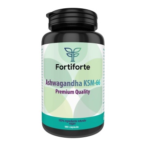 Supliment alimentar ASHWAGANDHA KSM-66 PREMIUM Quality, Fortiforte, 180 capsule