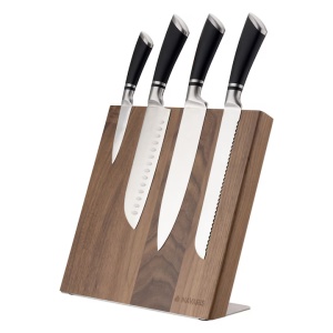 Suport cutite magnetic Navaris din lemn de nuc, 27,7x27,5x12 cm, 47366.04