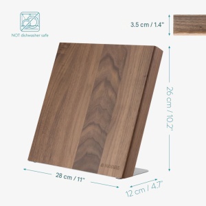 Suport cutite magnetic Navaris din lemn de nuc, 27,7x27,5x12 cm, 47366.04 - Img 6