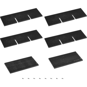 Suport pentru sticle de vin Navaris, din bambus, 43.5x10x29.5cm, raft pentru vinuri, design elegant, capacitate 8 sticle, Negru - Img 7