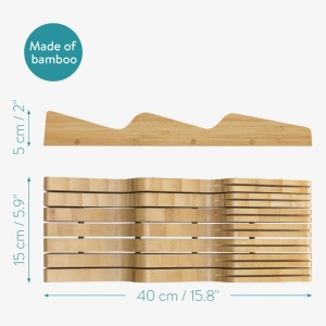 Suport tacamuri Navaris din bambus, 40x15x5 cm, pentru 13 cutite, 54667.01 - Img 2