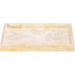 Tava decorativa Navaris din travertin, 30x20x3cm, bej, design elegant - Img 3