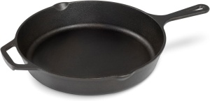 Tigaie adanca rotunda din fonta cu maner Navaris, 30 cm
