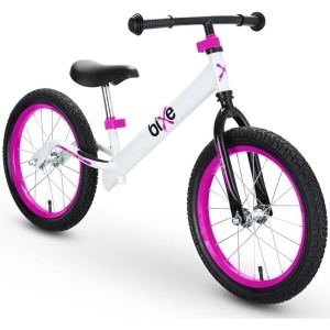 Bicicleta fara pedale Bixe, 16 inch, aluminiu, anvelope pneumatice, roz, 5-9 ani