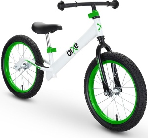 Bicicleta fara pedale Bixe, 16 inch, aluminiu, anvelope pneumatice, verde, 5-9 ani