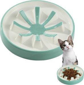 Bol mancare Navaris, ceramica, 20 cm, pentru caini si pisici, slow eating, NAV000025YC001C
