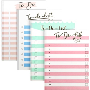 Carnetel Belle Vous To Do List, set 4, 50 file/bloc, A6, 10x14 cm, Multicolor