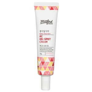 Crema coreeana anti-roseata, anti-acnee, Millford AC On-Spot Cream, pentru ten iritat, cu tendinta acneica si roseata, 30 g