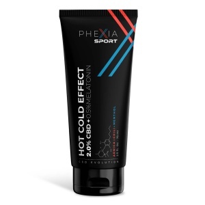 Crema Sport Hot-Cold Effect, Phexia, pentru dureri musculare, inainte si dupa efort, cu CBD si Melatonina, 75 ml