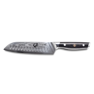 Cutit profesional Damasc, Orient, Origin Series, 23 cm, din otel inoxidabil japonez AUS-10, Negru - Img 3