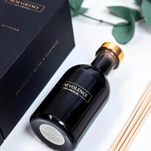 Difuzor cu betisoare Benevolence LA pentru casa, 120 ml, cu parfum relaxant de lavanda si eucalipt, cutie de cadou, Decor pentru casa - Img 2
