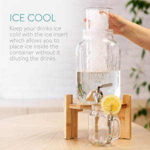 Dozator de bauturi cu infuzor de fructe si insertie de gheata Navaris, 4 l, 52425.01 - Img 7